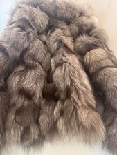 Arctic fox natural coat women UK 8-12 Russian fur S-M size Fur like 90s rappers