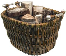 Wicker Willow Log Basket &