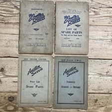 Austin Seven Handbook, List Of
