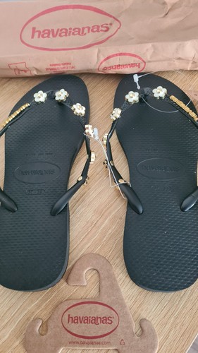 Havaianas slim black - black, metallic