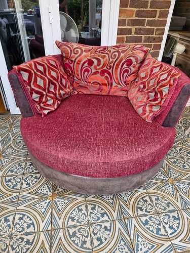 Dfs red cuddle seat with - dfs,