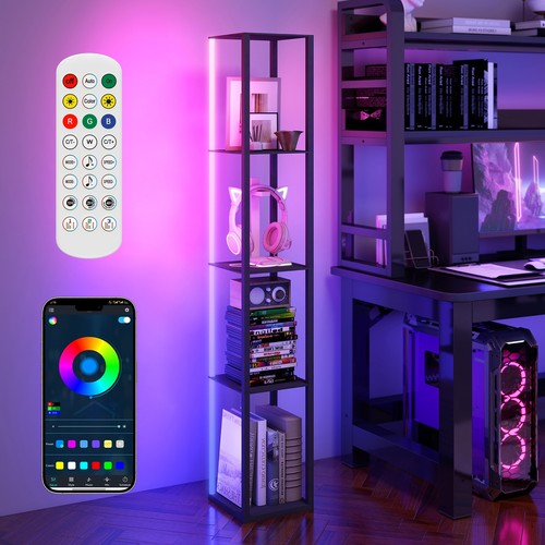 Rgb lighted floor - lamp, tier