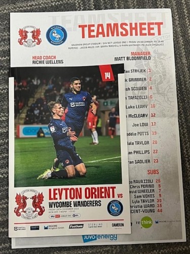 Leyton orient wycombe - leyton,