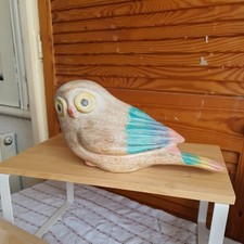 Vintage Hand-Carved Wooden Owl