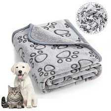 Soft Fluffy Pet Blanket Warm Cute Cartoon Mat for Cats Dogs Washable Bed