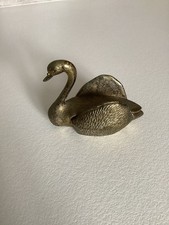 Brass Swan Trinket Box With