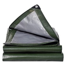 EPFHR Tarpaulin Waterproof Heavy Duty 2m x 3m 180GSM Green/Silver PE Plastic Tar