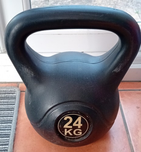 24kg kettlebell black plastic - 24kg,