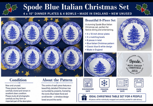 Spode blue italian christmas - blue,