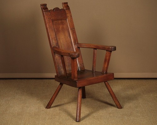 Large oak armchair - large,