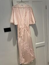 David Nieper Pink Satin Kimono Style Dressing Gown, Size 40