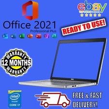 Dell Inspiron 17 7746 17.3" Inch Win11 MS Office i7 8GB 256GB SSD TS FAST Laptop