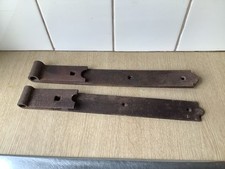 2 x  wrought iron barn door hinges. length 14”