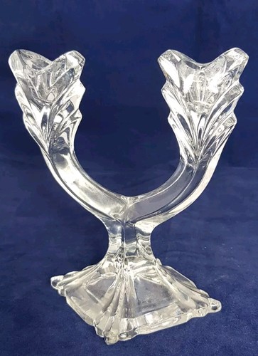 Vintage candelabra clear glass - vintage,