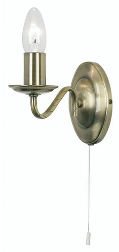 Wall light brass - nador, antique