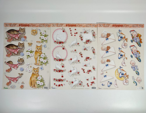 Studio light die cut decoupage - light,