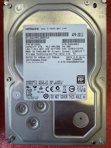 Hitachi hgst 4tb sata - sata, iii