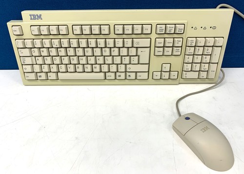 Vintage ibm keyboard and - ibm, mouse