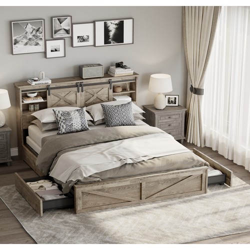 King bed farmhouse - bed, frame