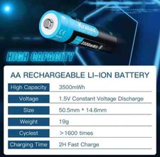 4 x 3500mWh Kratax 1.5V AA