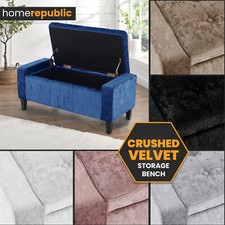 Crushed Velvet Ottoman