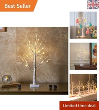 Battery-Operated 60cm Birch Twig Tree with Warm White LEDs for Seasonal Decor