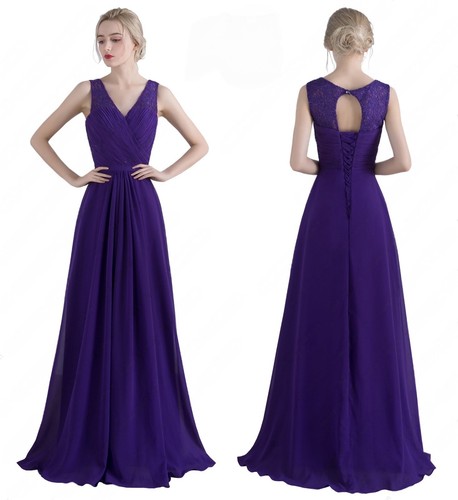 Long chiffon lace neck - chiffon,