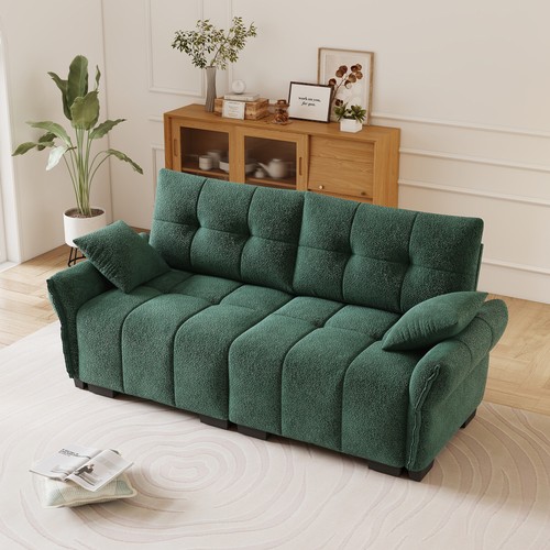 Two seater sofa - with, chenille
