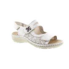 Remonte by Rieker D7647-40 Ladies Grey Combi Comfort Sandals Touch Fasten