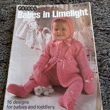 Vintage Patons Babes In Limelight 16 Designs Knitting & Crochet Pattern Booklet
