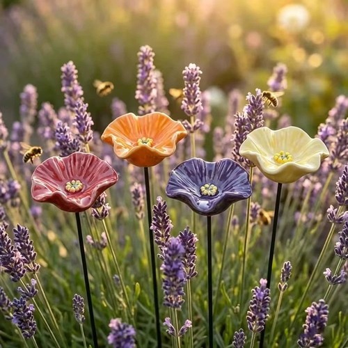 Flower shaped ceramic - flower-shaped,