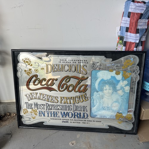 Vintage large coca cola - coca, mirror