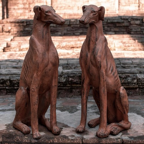 Life size pair whippet - of,