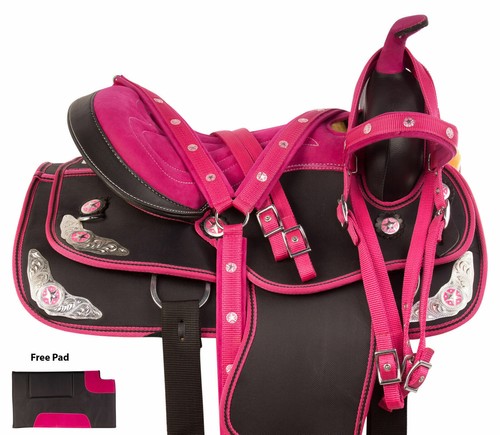 New pink synthetic western - pink,