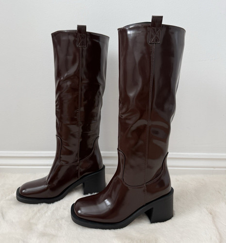 Women burgundy knee high - burgundy,