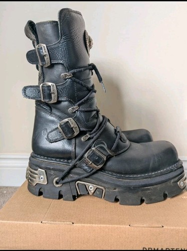 New rock reactor black - black, leather