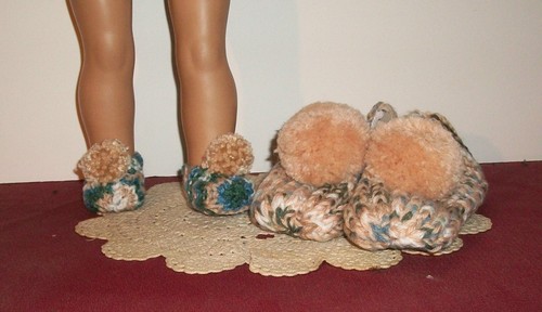Handknitted slippers fit 8 - handknitted,