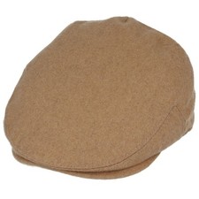 Men's Wool Flat Cap Navy Caramel Newsboy Ivy Hat Winter Warm Vintage Style
