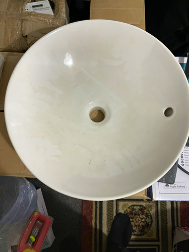 White ceramic vessel basin - ceramic,