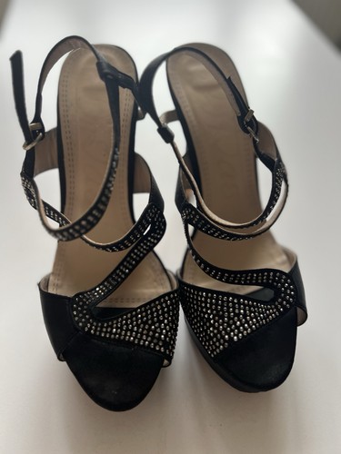 Sexy black diamante strappy - black,