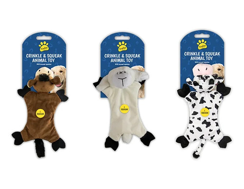 Crinkle squeak squeaky dog - &,