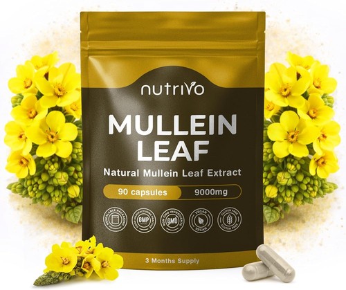 Mullein leaf capsules 9000mg - mullein,