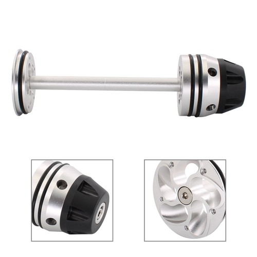 Silver rear axle fork sliders - axle,