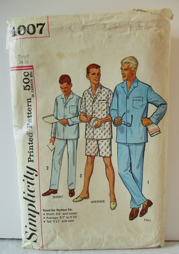 Simplicity pattern 4007 - pattern, men's
