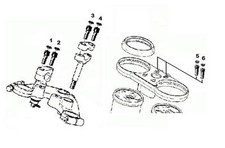 Yamaha RD250A RD250B RD350A RD350B Handlebar Clamp & Clocks Allen Bolt Caps x6 