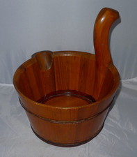 Chinese water bucket antique / vintage wooden wood