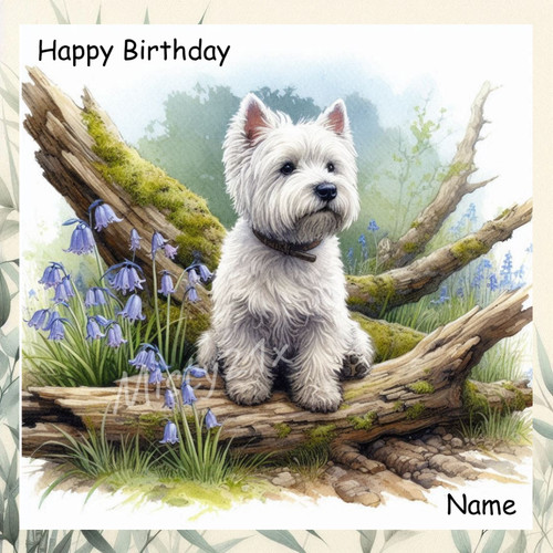 Personalised westie greeting - personalised,