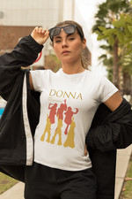Donna and The Dynamos T-Shirt Mamma Mia Musical Retro 70s Disco Style Tee Top