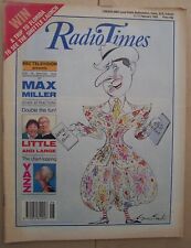 Radio Times/1989/Max Miller/Gerald Scarfe/Michael Palin/Yazz/ Magenta De Vine/