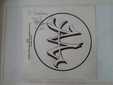 Peter Hammill - autographed card - dedicated "To Andrew" - signed logo